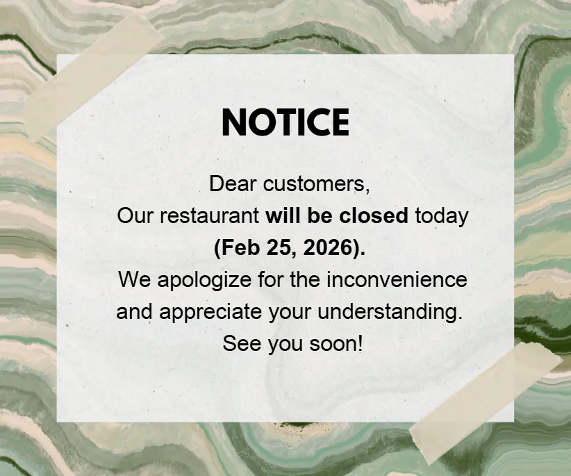  Restaurant Event Notice